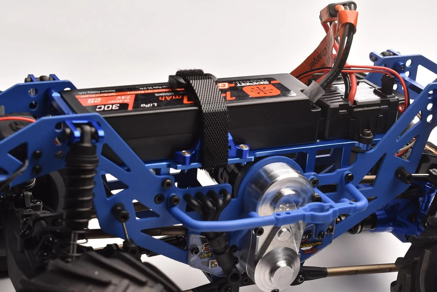 محفظه باتری آلومینیومی 7075 با ظرفیت بالا به همراه براکت ESC و گیرنده برای Losi 1/18 Mini LMT 4X4 Brushed Monster Truck RTR-LOS01026 - سبز