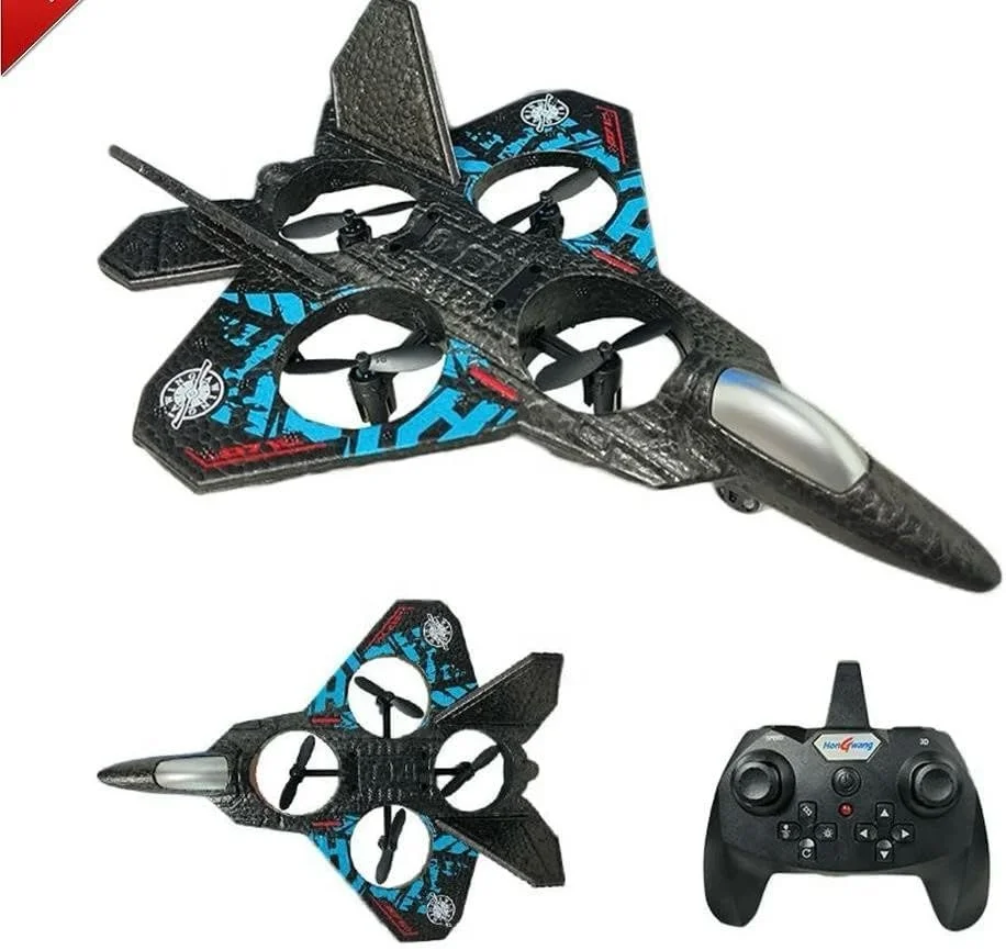 هواپیمای کنترلی 2.4 گیگاهرتزی مدل L0712، کوادکوپتر جنگنده شناور، هواپیمای کنترلی RTF برای مبتدیان، کودکان و بزرگسالان، اسباب بازی هواپیما با چراغ های رنگی و شارژ USB