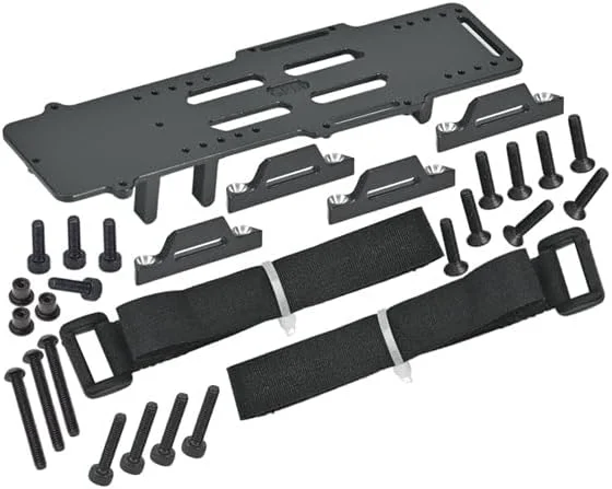 محفظه باتری آلومینیومی 7075 با ظرفیت بالا به همراه براکت ESC و گیرنده برای Losi 1/18 Mini LMT 4X4 Brushed Monster Truck RTR-LOS01026 - مشکی