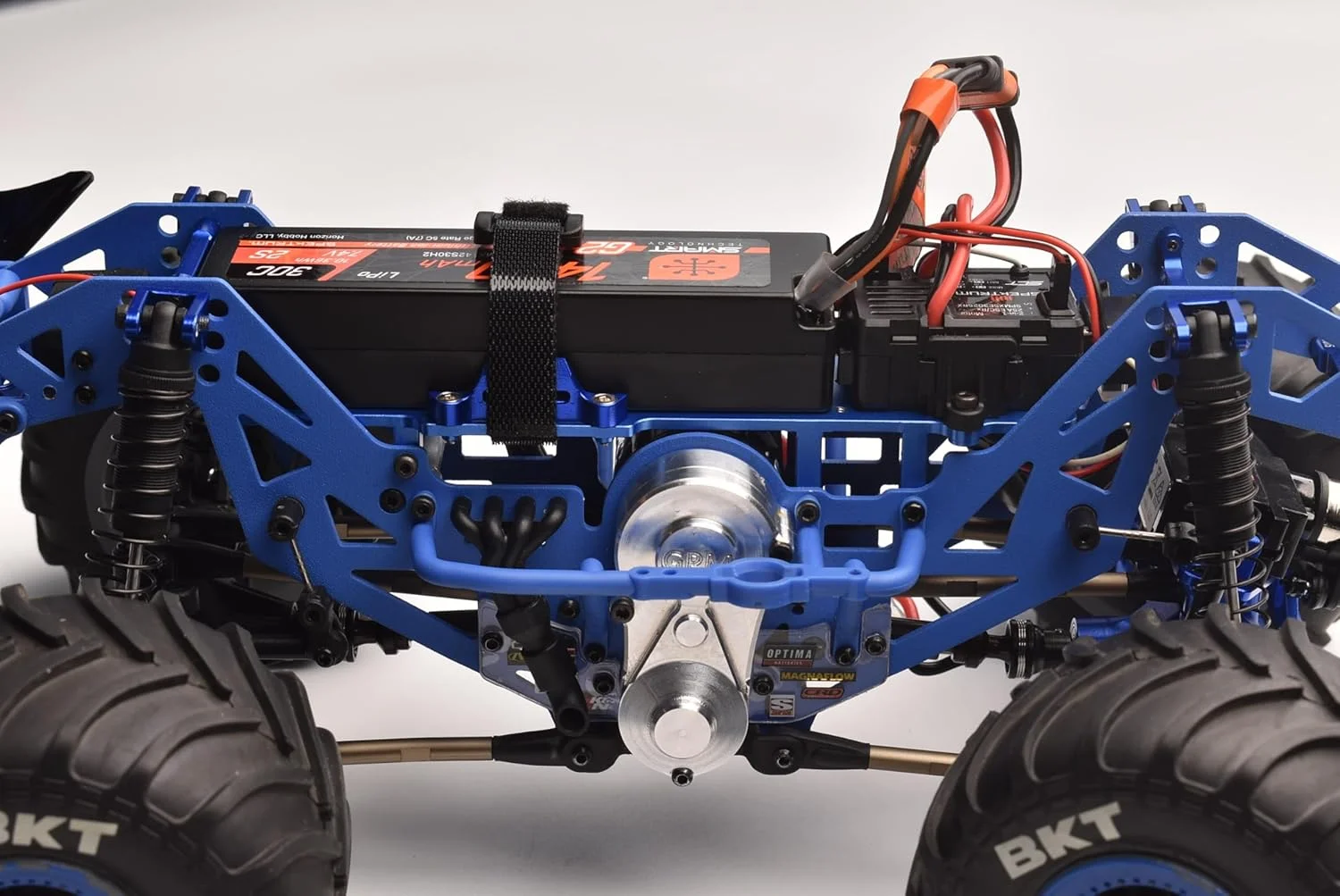 محفظه باتری آلومینیومی 7075 با ظرفیت بالا به همراه براکت ESC و گیرنده برای Losi 1/18 Mini LMT 4X4 Brushed Monster Truck RTR-LOS01026 - مشکی