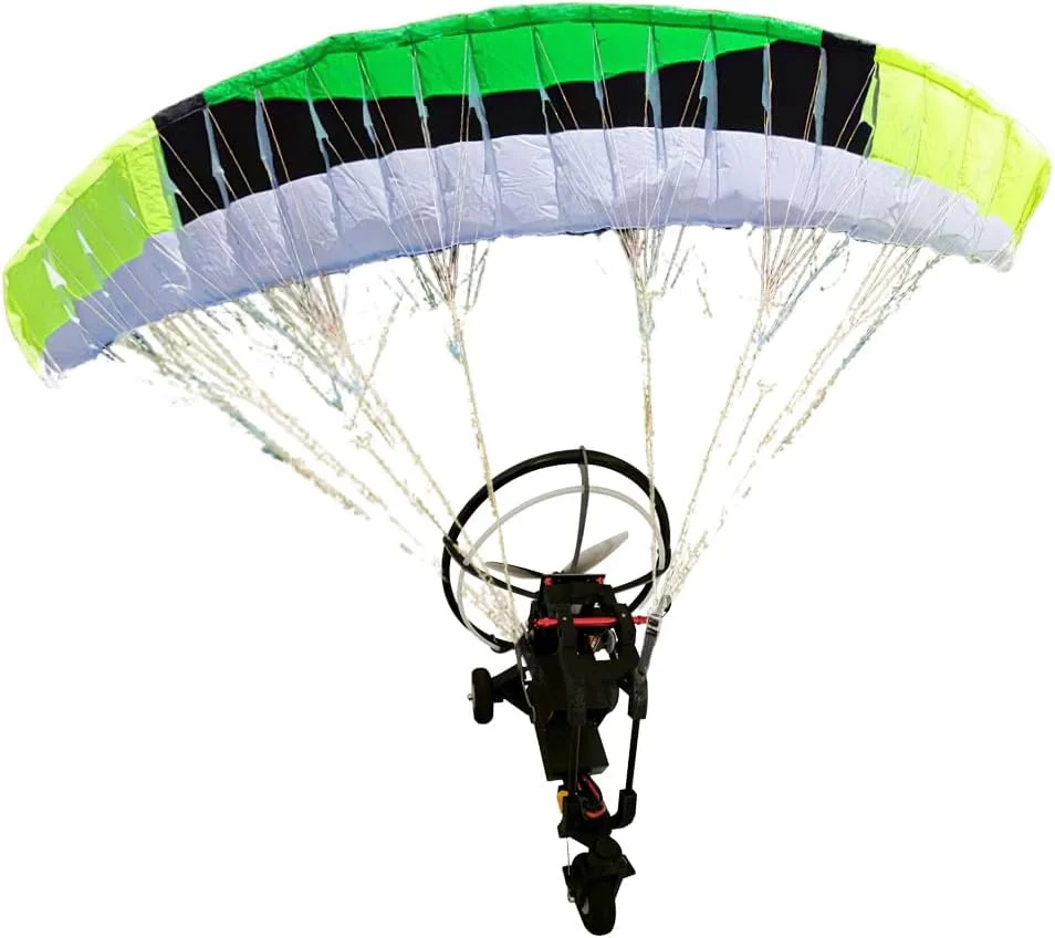 پاراگلایدر RC، پاراگلایدر مدل الکتریکی بدلکاری RC با پارچه نایلونی با دهانه بال 1.8 متری و فرکانس 2.4 گیگاهرتز به همراه ارابه چرخ دار، هدیه ای برای بزرگسالان و مبتدیان (نسخه RTF)