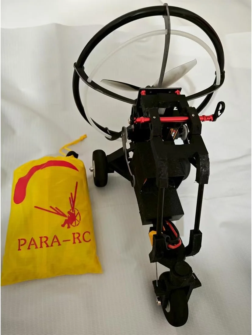 پاراگلایدر RC، پاراگلایدر مدل الکتریکی بدلکاری RC با پارچه نایلونی با دهانه بال 1.8 متری و فرکانس 2.4 گیگاهرتز به همراه ارابه چرخ دار، هدیه ای برای بزرگسالان و مبتدیان (نسخه RTF)