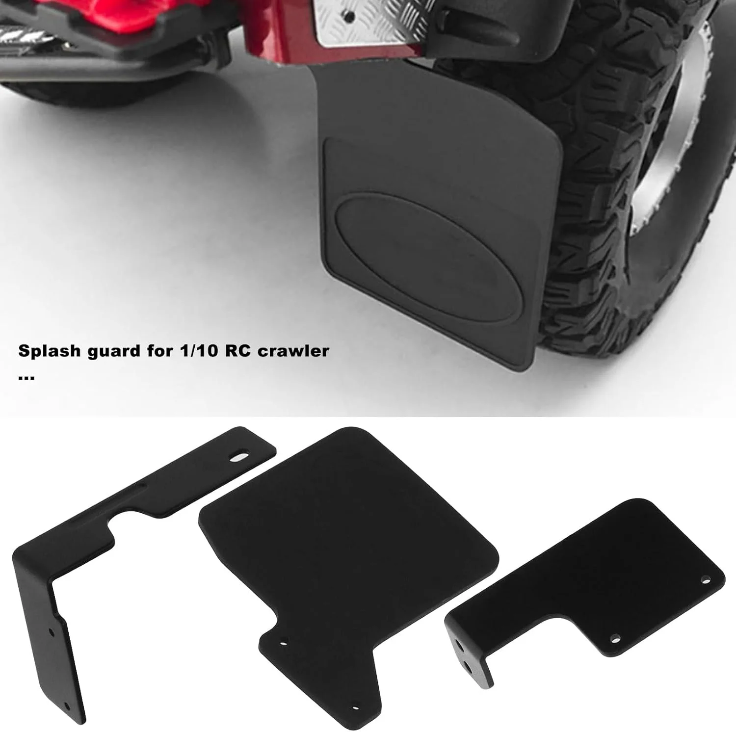 مجموعه گلگیر ماشین کنترلی ECSiNG، کیت نصب گلگیر ماشین کنترلی، مجموعه گلگیر لاستیکی جلو و عقب سازگار با TRX-4 Defender 1/10 RC Crawler