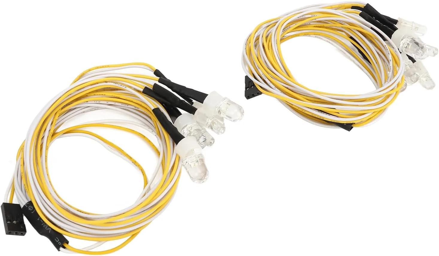 چراغ های ماشین کنترلی Domary، ال ای دی 8 میلی متری قرمز سفید 5 میلی متری زرد، 8 چراغ ال ای دی، سبک وزن و بادوام، برای Hsp، Axial، SCX10، D90، HPI