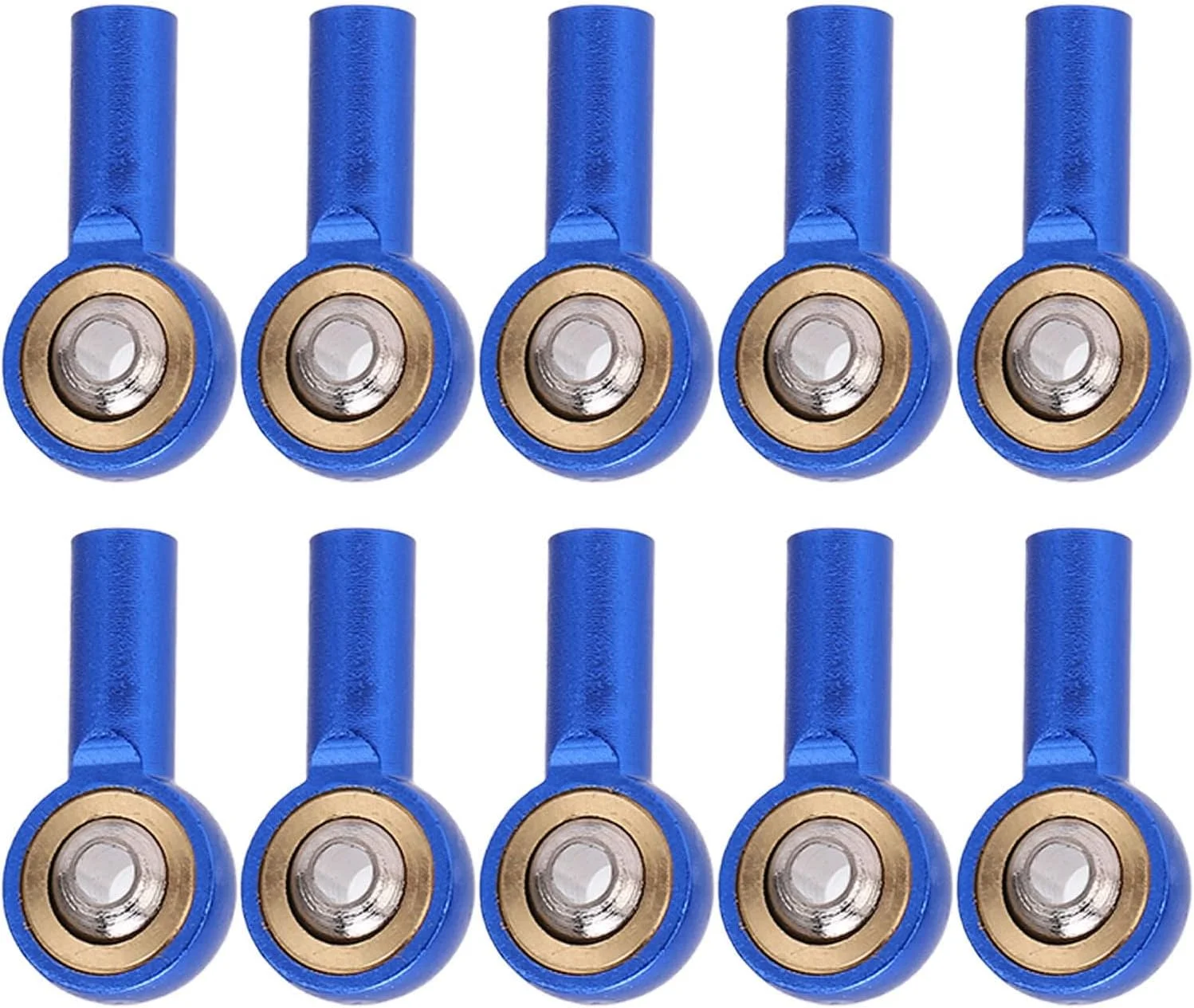 سر توپی M2 مدل Cryfokt RC، اتصال آسان میله M2، بسته 10 عددی، مناسب برای ربات ها (آبی)