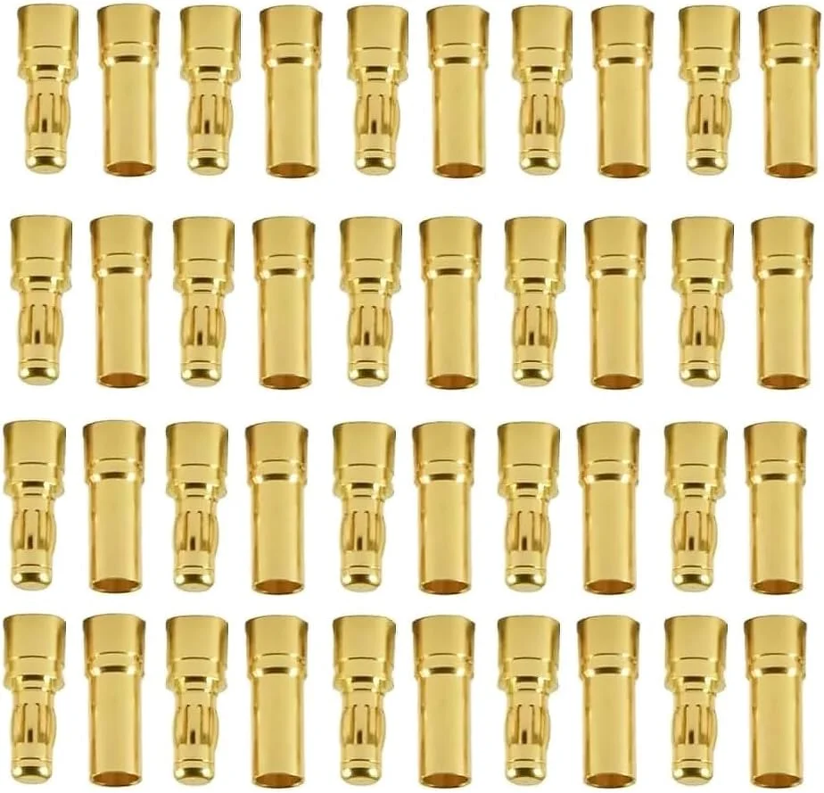 40 عدد کانکتور دوشاخه ESC با قطر 3.5 میلی‌متر برای باتری ماشین کنترلی، هواپیما، هلیکوپتر، موتور براشلس و Lipo ESC