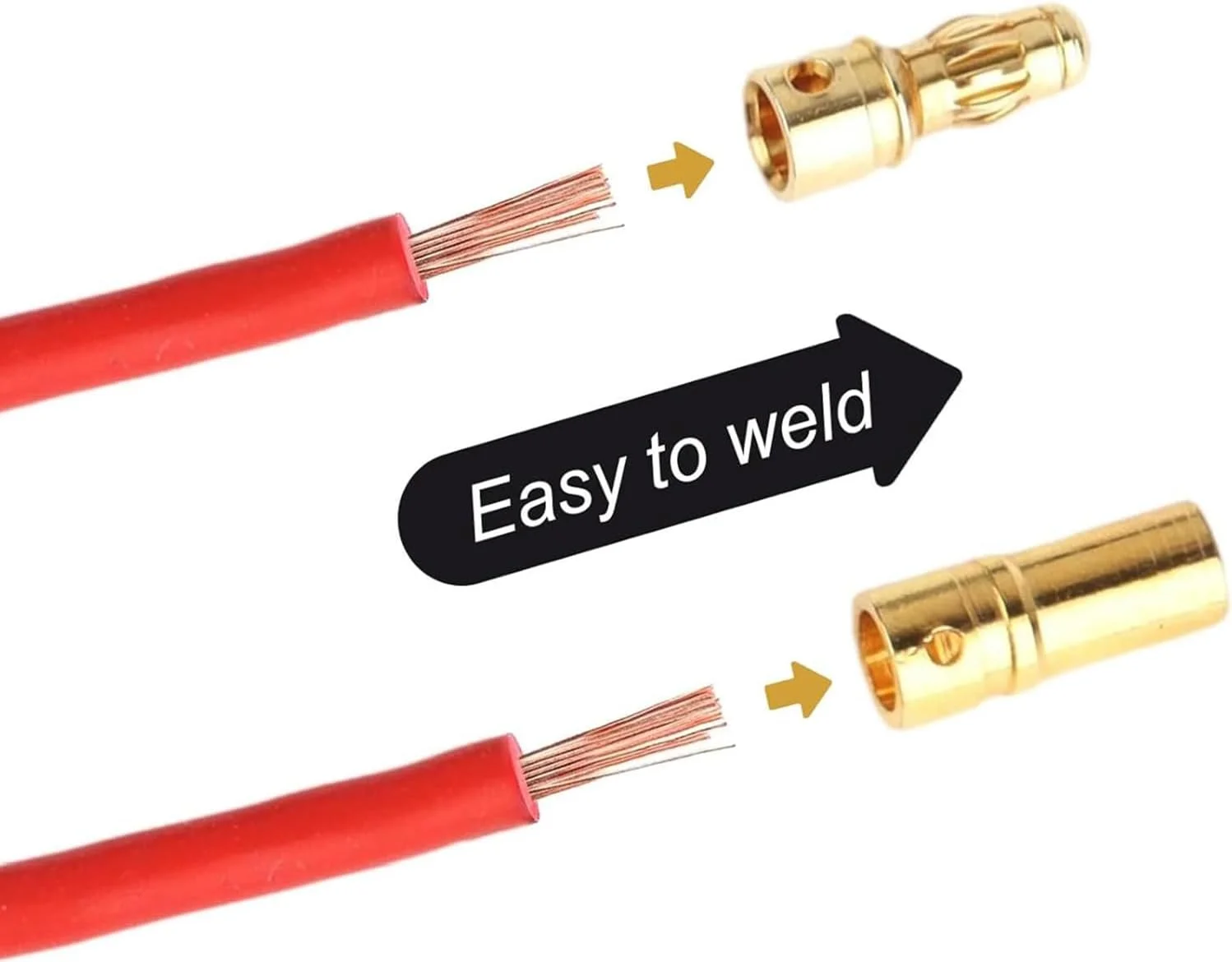 40 عدد کانکتور دوشاخه ESC با قطر 3.5 میلی‌متر برای باتری ماشین کنترلی، هواپیما، هلیکوپتر، موتور براشلس و Lipo ESC