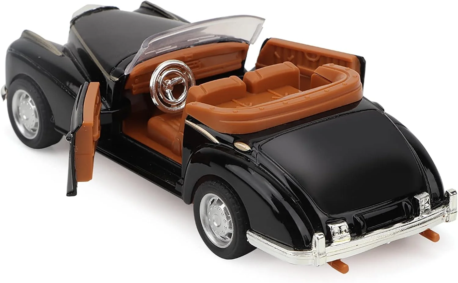 مدل ماشین اسباب بازی Denash، ماشین رودستر اسباب بازی، دارای عملکرد نورپردازی و ظاهری شیک برای کودکان (مشکی)