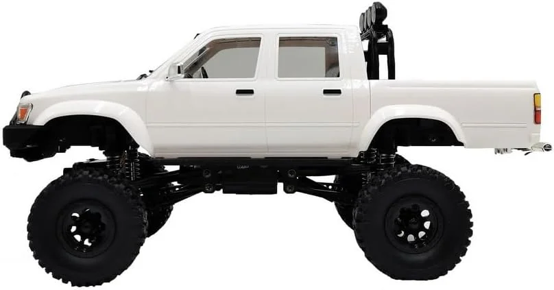 کامیون آرسی دبلیو پی ال مدل C64-1، مقیاس 1/16، پیکاپ آفرود 4WD با کنترل کامل، حرکت به جلو و عقب، ترمز، 2 باتری، ریموت 2.4 گیگاهرتز، ماشین آرسی سفید برای بزرگسالان و نوجوانان