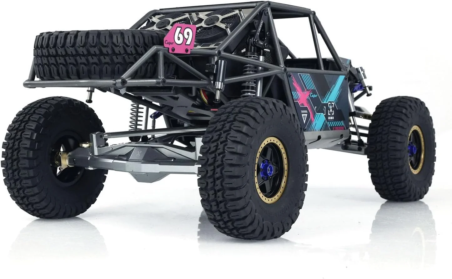 مدل ماشین خزنده آرسی کاپو 1/8 برای خودروهای مسابقه ای آرسی U4 Queen CD1582X، دارای گیربکس 2 سرعته، نور، صدا و کنترلر رادیویی MT12