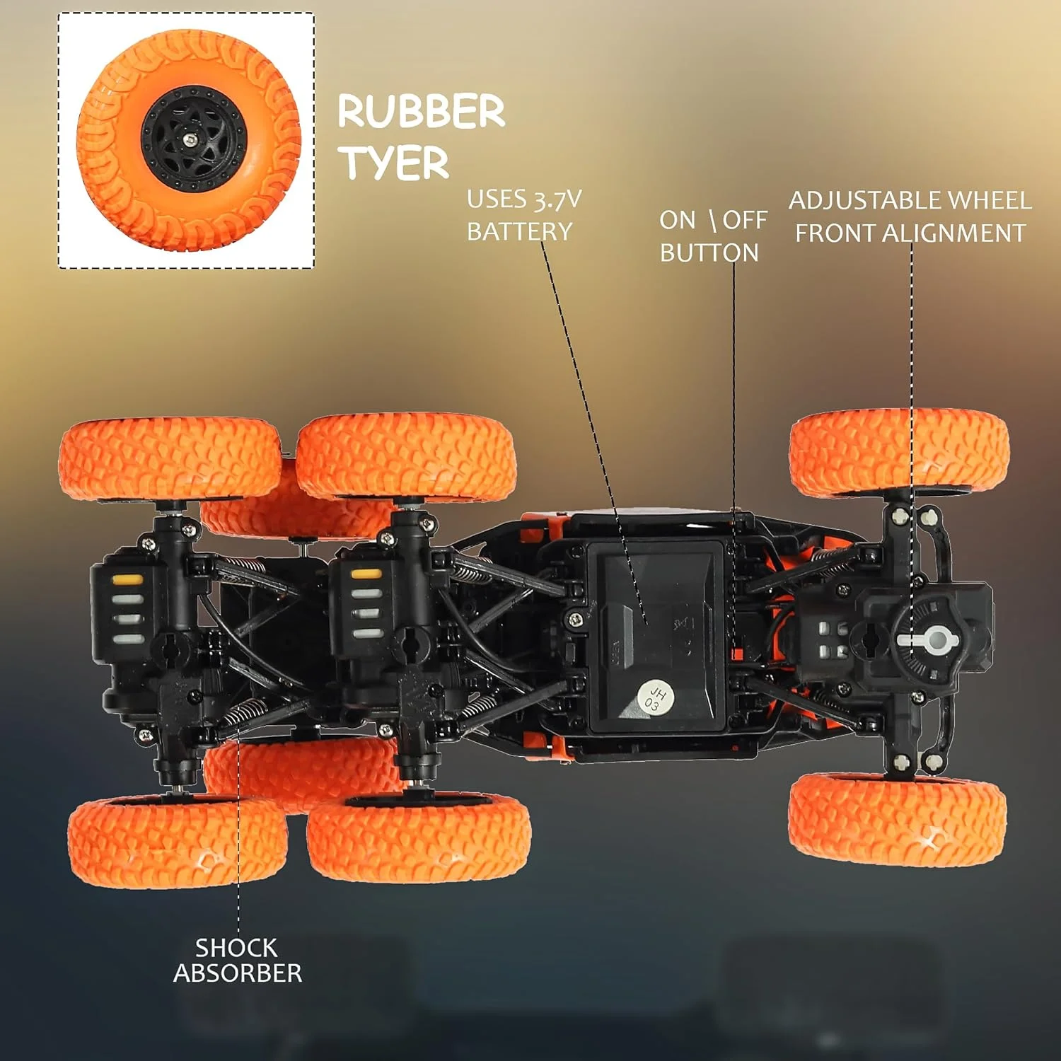 ماشین کنترلی صخره نورد 8 چرخ، اسباب بازی ماشین کنترلی 5 کاره برای پسران، ماشین اسباب بازی آفرود 2WD با سرعت بالا برای کودکان 5 تا 12 سال