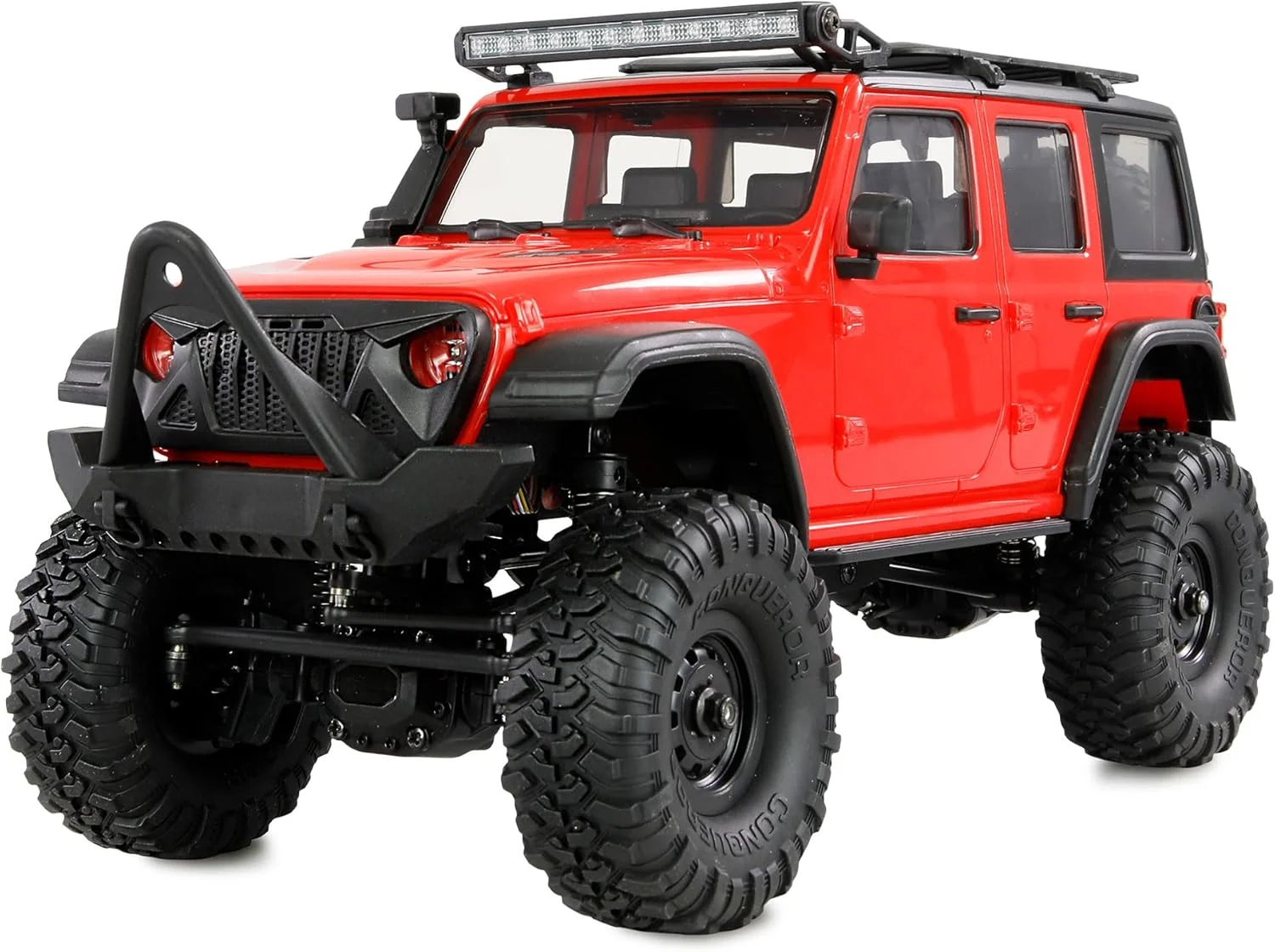 آفرودر کوچک مقیاس 1:16 Amewi AMXRock Mini Crosstrail 4WD RTR قرمز با کنترل از راه دور، باتری و کابل شارژ