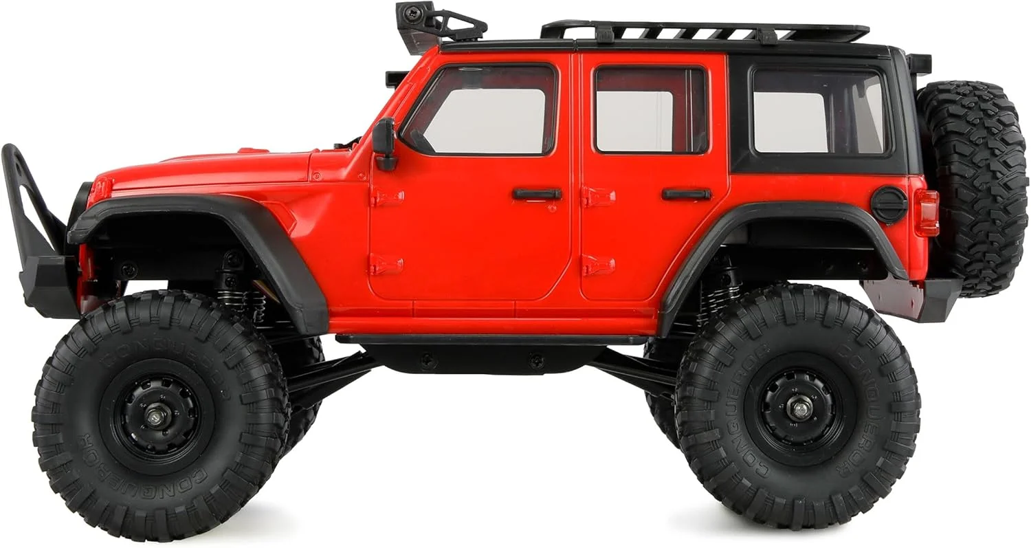 آفرودر کوچک مقیاس 1:16 Amewi AMXRock Mini Crosstrail 4WD RTR قرمز با کنترل از راه دور، باتری و کابل شارژ