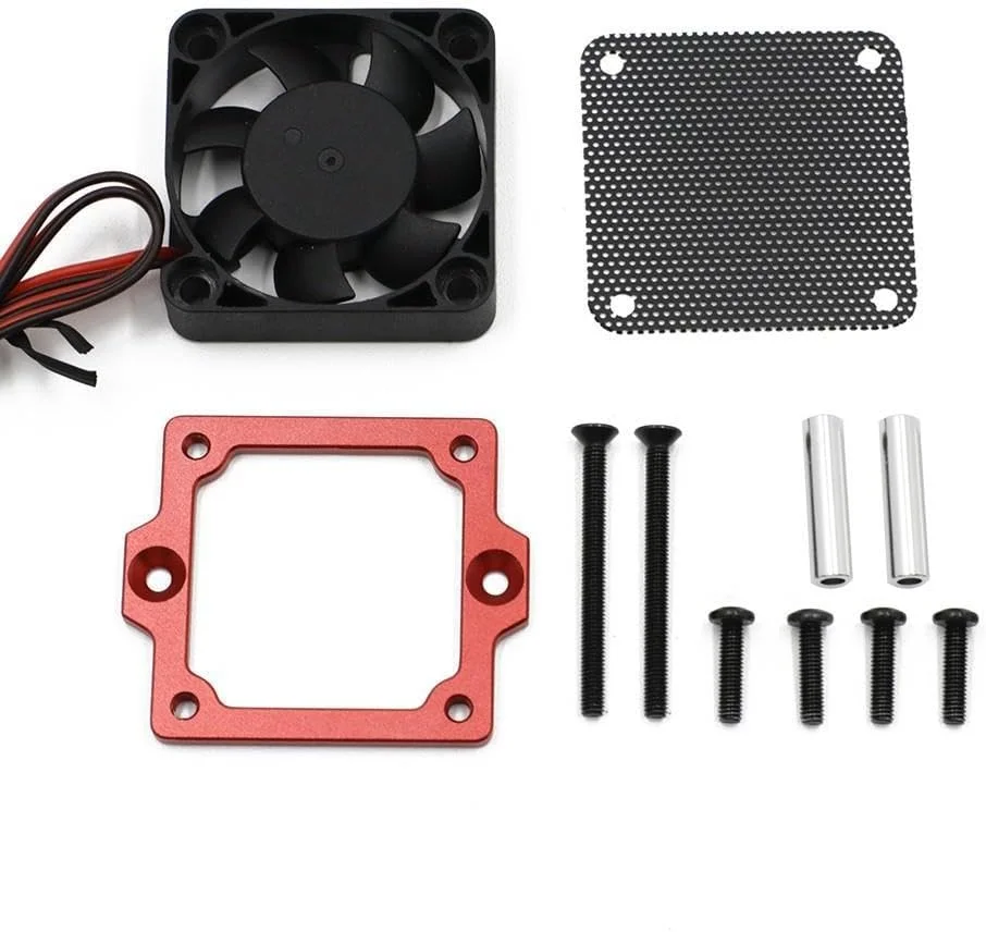 فن خنک کننده ESC با سرعت بالا 40x40 میلی متر برای ماشین خزنده TRAXXAS TRX4 TRX6 1/10 RC، قرمز