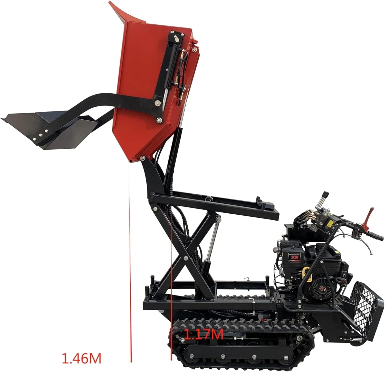 مینی دامپر همه کاره، کامیون کمپر خزنده، کامیون حمل و نقل خزنده لاستیکی کوچک، مینی دامپر زنجیری