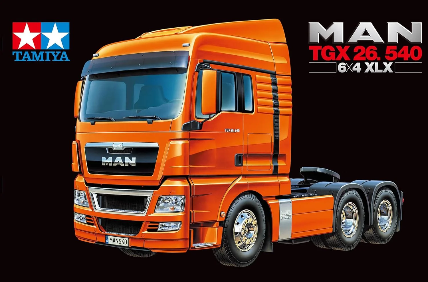 کامیون آرسی TAMIYA 300056325 1:14 مدل Man TGX 26.540 XLX 6x4 سه محور، قرمز