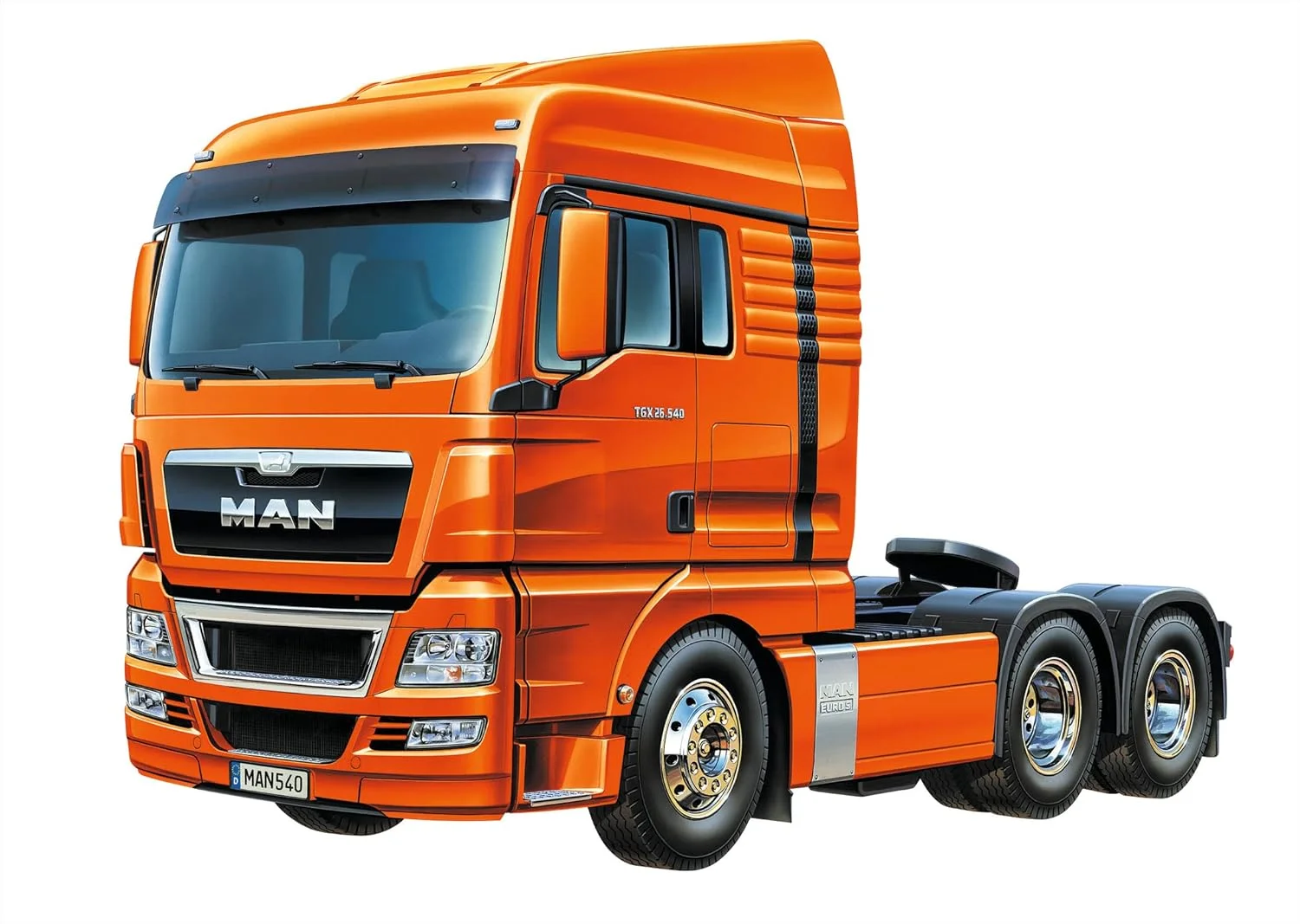 کامیون آرسی TAMIYA 300056325 1:14 مدل Man TGX 26.540 XLX 6x4 سه محور، قرمز
