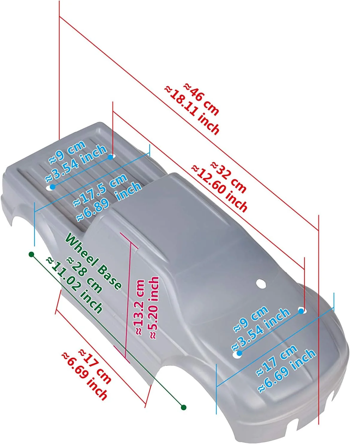 بدنه سفارشی SummitLink، طرح نارنجی گِلی روی مشکی، سازگار با پوشش بدنه T / E Maxx، مقیاس 1/10 ماشین یا کامیون RC (کامیون شامل نمی شود) EM-BR-01