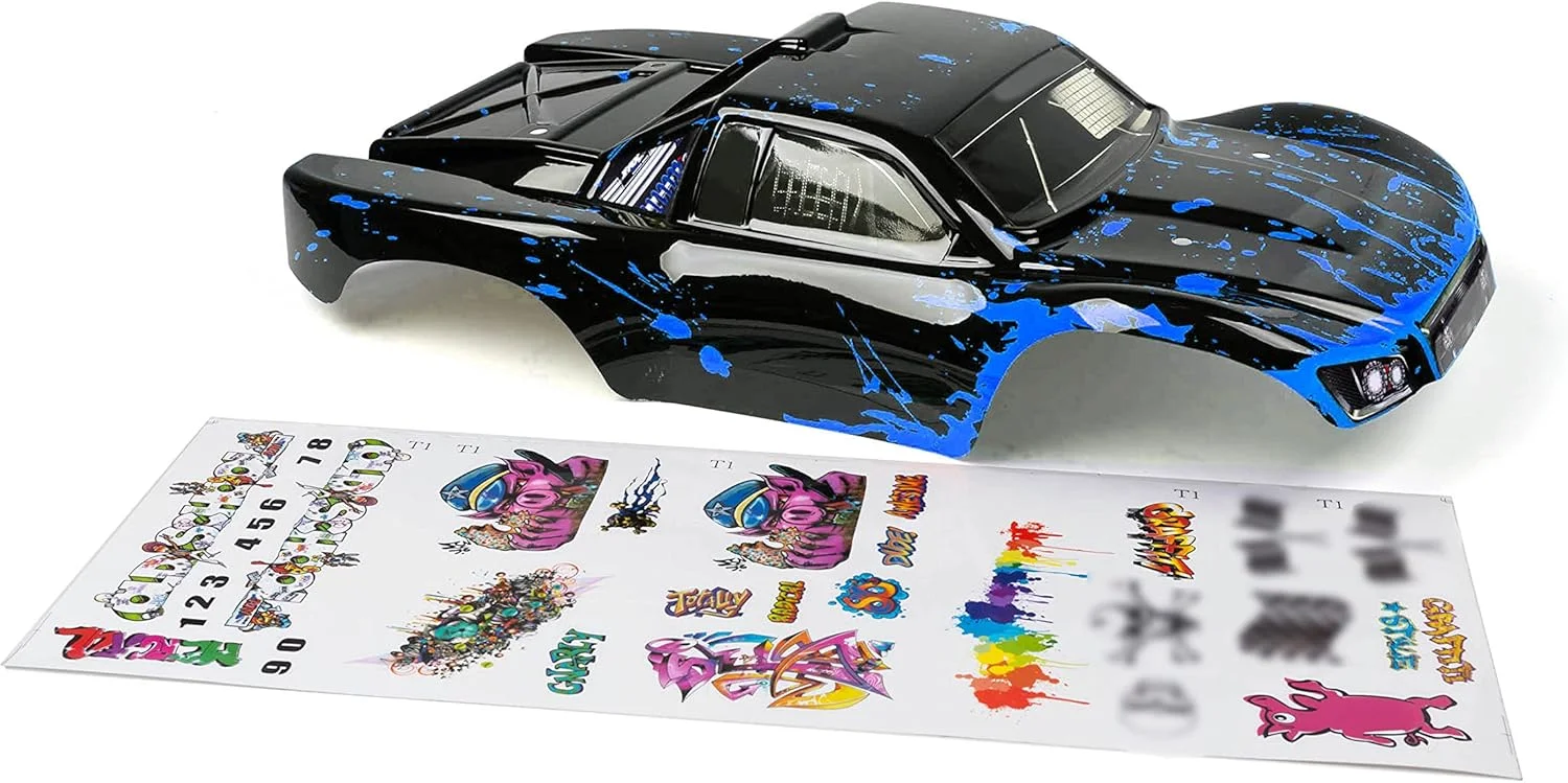 بدنه سفارشی سامیت لینک آبی گِلی روی مشکی سازگار با ماشین یا کامیون آرسی مقیاس 1/10 (کامیون شامل نمی شود) SS-BB-02