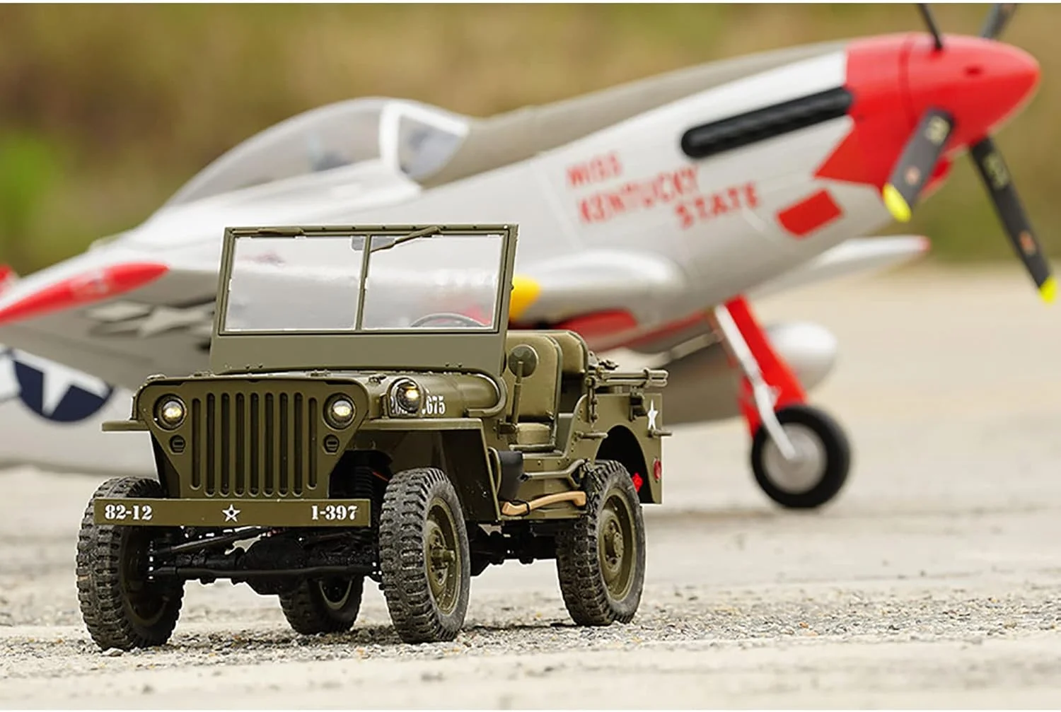 ماشین آرسی RocHobby مدل MB Scaler Willys Jeep 1941، مقیاس 1/6، کامیون نظامی با کنترل از راه دور، ست آماده به همراه فرستنده و گیرنده (بدون باتری و شارژر)