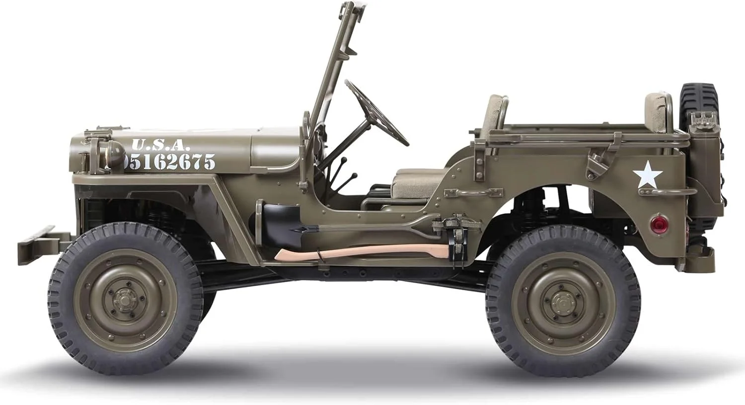 ماشین آرسی مقیاس ۱/۶ RocHobby مدل ۱۹۴۱ MB، ماشین آرسی صخره نورد کوچک نظامی 4x4، کامیون آرسی 2.4 گیگاهرتزی با موتور براش 550 و چراغ های LED برای بزرگسالان (بدون باتری و شارژر) ماشین آرسی مقیاس ۱/۶ RocHobby مدل ۱۹۴۱ MB، ماشین آرسی صخره نورد کوچک نظامی 4x4، کامیون آرسی 2.4 گیگاهرتزی با موتور براش 550 و چراغ های LED برای بزرگسالان (بدون باتری و شارژر)