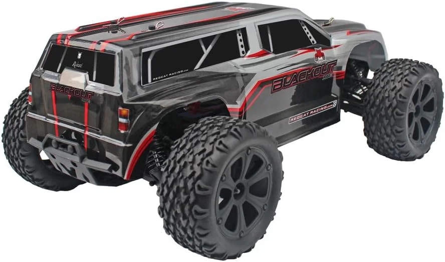 ماشین هیولا الکتریکی Redcat Racing Blackout XTE مقیاس 1/10 با قطعات الکترونیکی ضد آب، شاسی بلند نقره ای/قرمز، Blackout-XTE-SILVERSUV ماشین هیولا الکتریکی Redcat Racing Blackout XTE مقیاس 1/10 با قطعات الکترونیکی ضد آب، شاسی بلند نقره ای/قرمز، Blackout-XTE-SILVERSUV