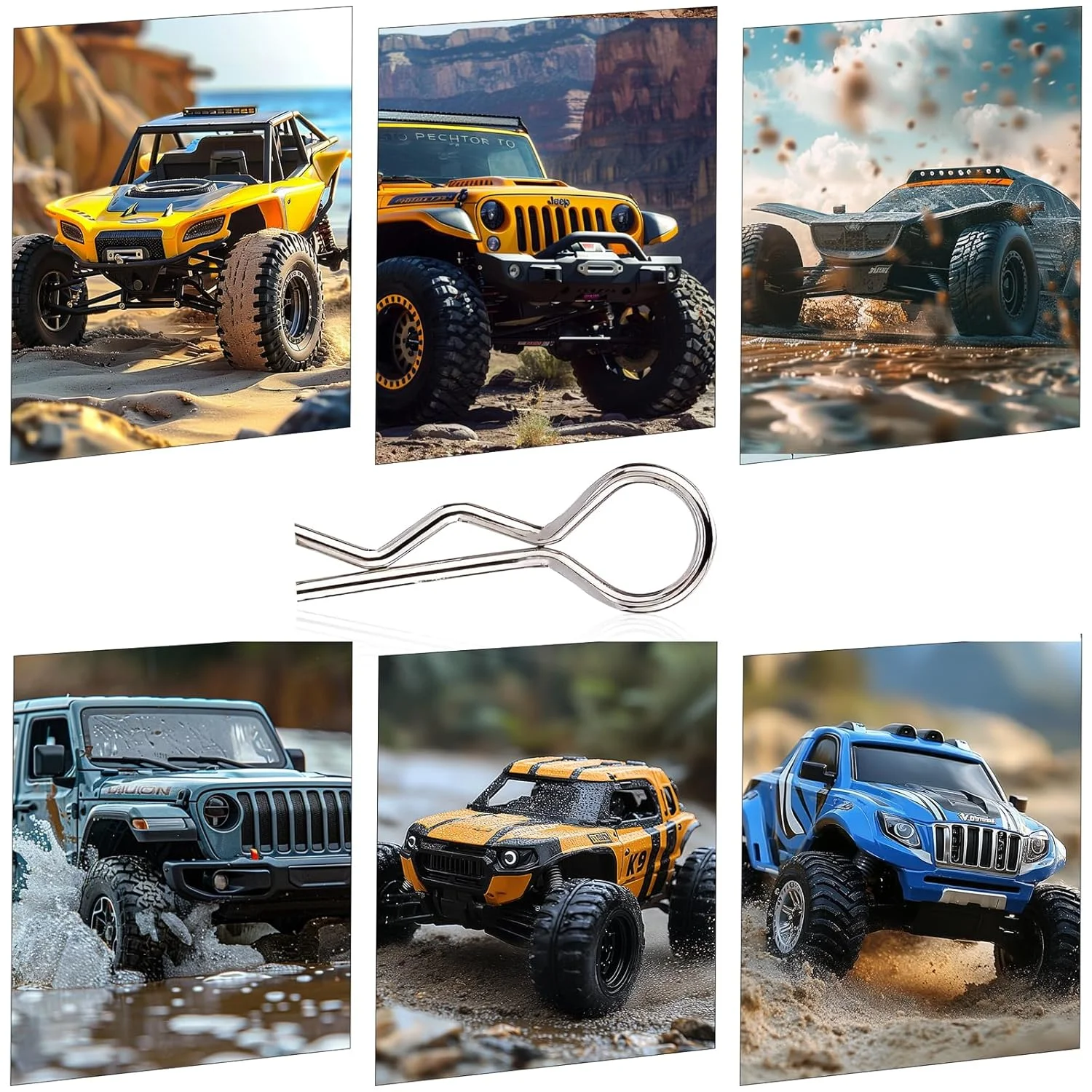 ۱۰۰ عدد گیره بدنه، پین های R تثبیت کننده پوسته جهانی برای تمام ماشین های آرسی جاده ای، باگی، صخره نورد، کامیون و قطعات جایگزین Traxxas در مقیاس 1/16، نقره ای ۱۰۰ عدد گیره بدنه، پین های R تثبیت کننده پوسته جهانی برای تمام ماشین های آرسی جاده ای، باگی، صخره نورد، کامیون و قطعات جایگزین Traxxas در مقیاس 1/16، نقره ای