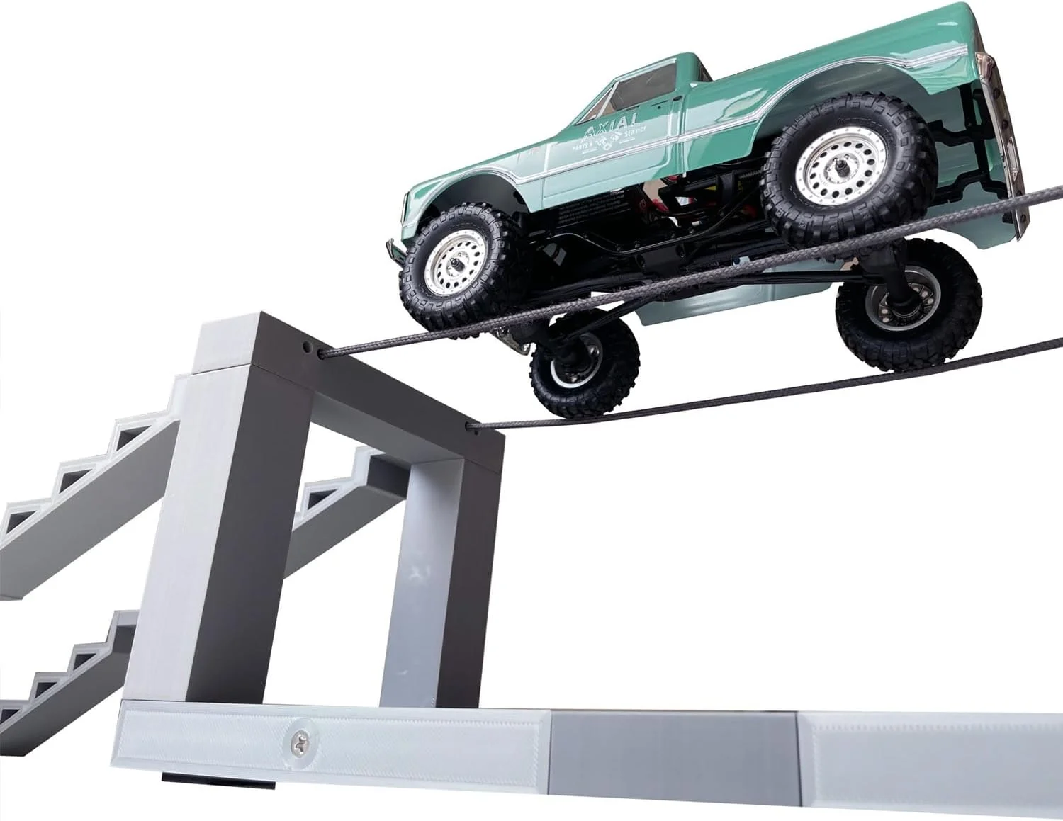 چالش رانندگی با طناب محکم، نسخه خاکستری، مناسب برای کامیون خزنده آرسی در مقیاس 1/24 و 1/18 (بدون کامیون)