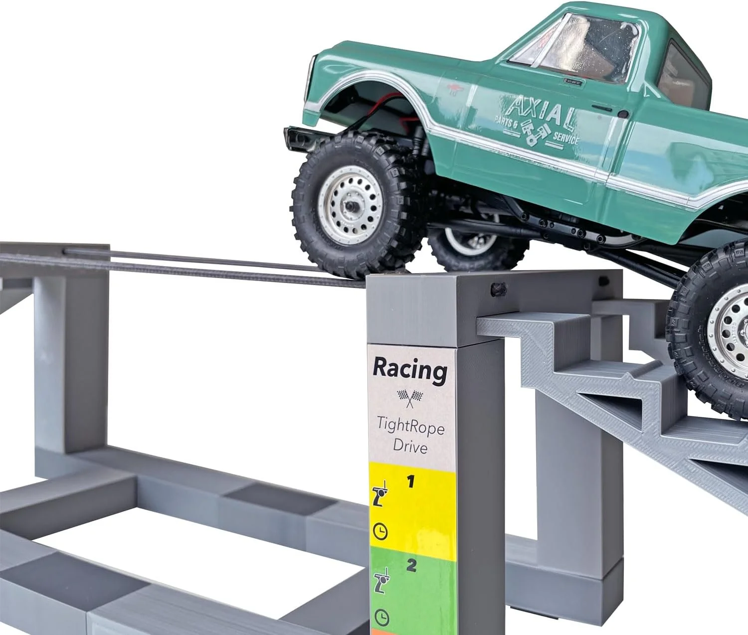 چالش رانندگی با طناب محکم، نسخه خاکستری، مناسب برای کامیون خزنده آرسی در مقیاس 1/24 و 1/18 (بدون کامیون)