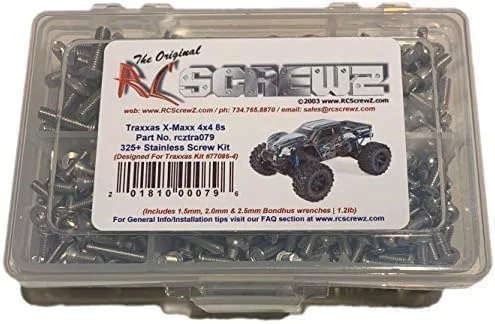 کیت پیچ استیل ضد زنگ RC Screwz Traxxas X-Maxx 8s شماره #tra079