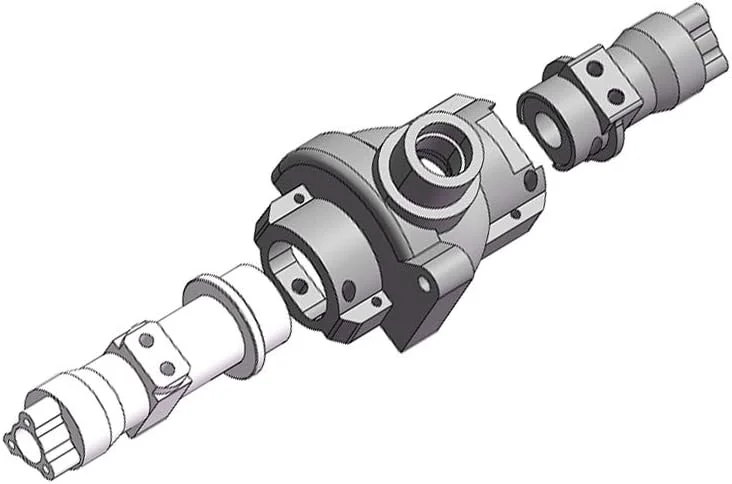 محفظه گیربکس مرکزی پورتال آلومینیومی برای Redcat Gen8 RER11405 (تیتانیوم)