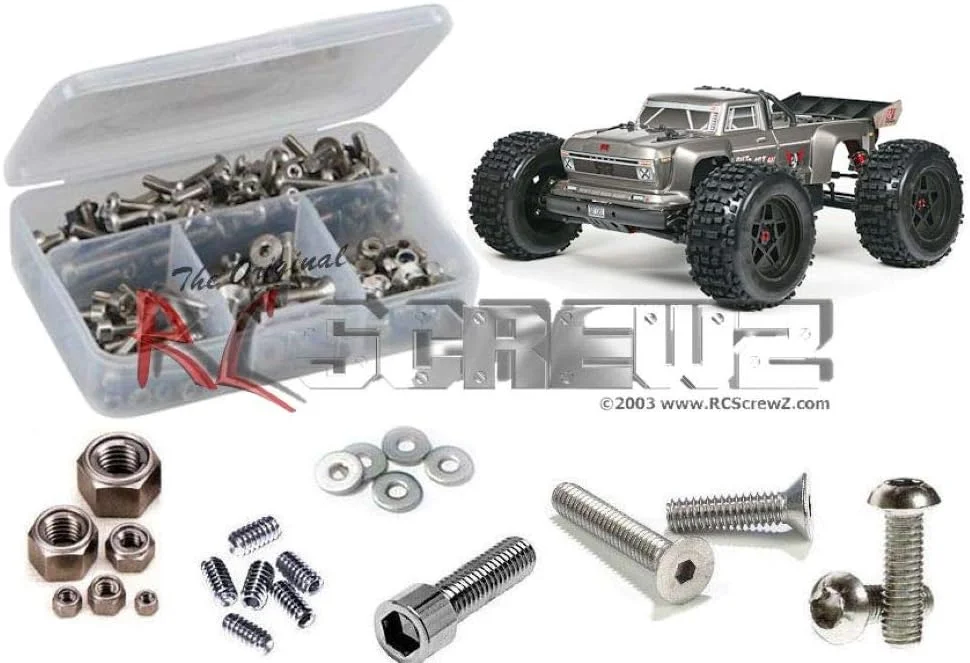 RC Screwz - کیت استیل ضد زنگ Arrma Outcast 6s BLX - ARRM015 - برای کیت Arrma AR106021