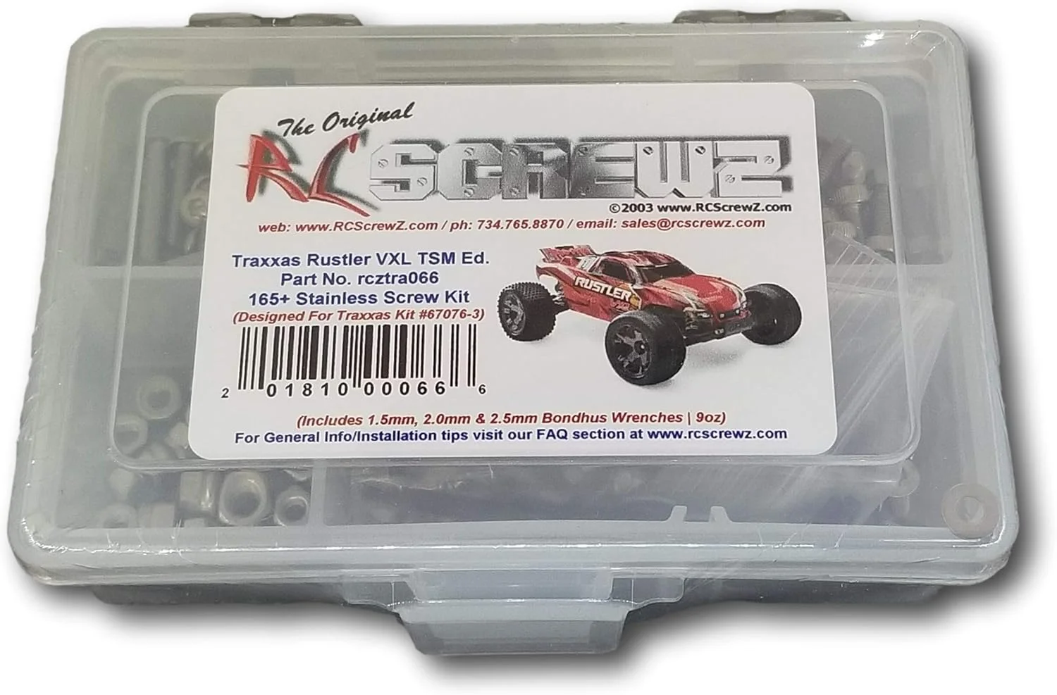 کیت پیچ استیل RC Screwz tra066 سازگار با Traxxas Rustler VXL / TSM 67076-3