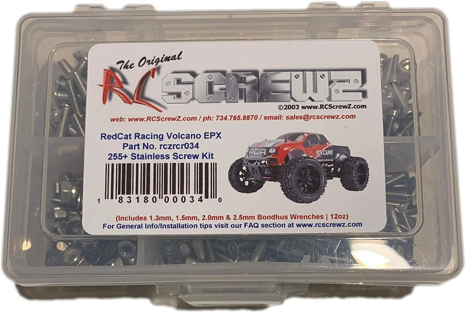 کیت پیچ و مهره استیل ضد زنگ RedCat Racing Volcano EPX - rcr034 - کیت کامل