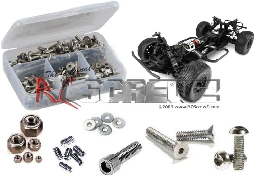 RC Screwz کیت استیل ضد زنگ Tekno Short Course Truck SCT 410.3، مجموعه جایگزینی کامل برای خودروهای زنگ زده و پیچ های هرز شده، ارتقاء کیفیت، مونتاژ شده در ایالات متحده آمریکا. tek008 برای Tekno TKR5507