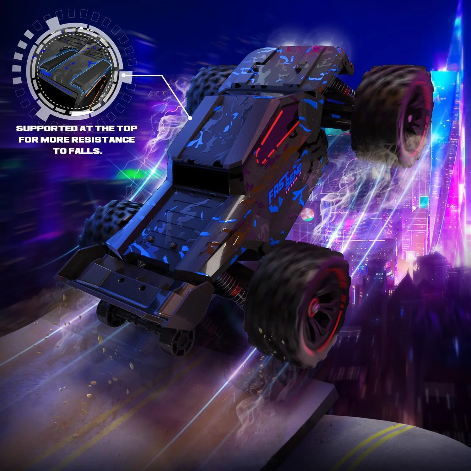 ماشین کنترلی مقیاس 1:14 برای بزرگسالان، سرعت بالا 60 کیلومتر بر ساعت، کامیون آرسی آفرود 4X4، ماشین الکتریکی ضد آب با باتری 2S، ماشین آرسی مناسب تمام سطوح برای برف، شن، ساحل و سطوح صخره ای