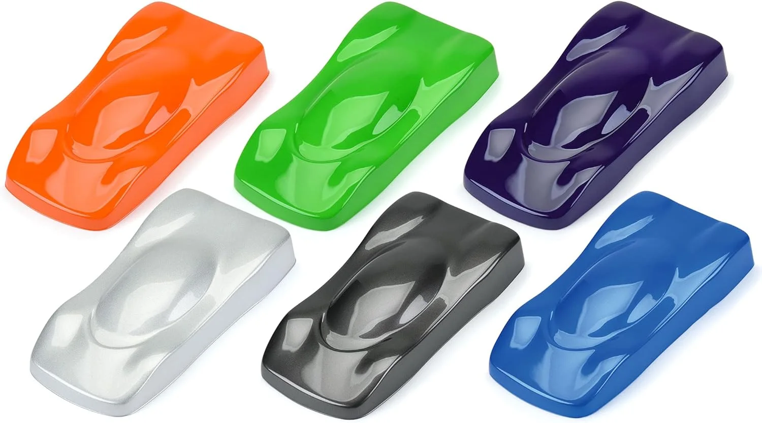 رنگ بدنه آرسی Proline Racing، رنگ های ثانویه، نارنجی/سبز/بنفش/آلومینیومی/ذغالی/آبی صدفی، PRO632301