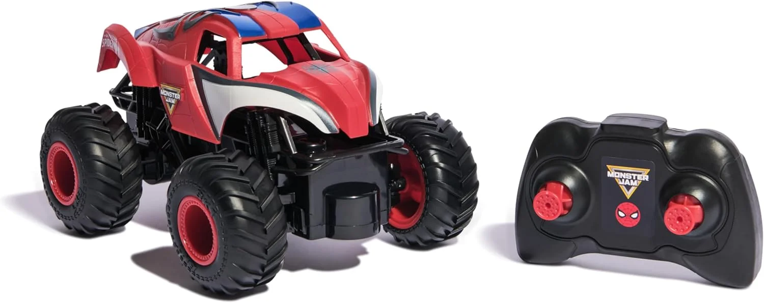 ماشین کنترلی Monster Jam، مرد عنکبوتی Marvel، مناسب فضای داخلی و خارجی، مقیاس 1:24، 3+ سال