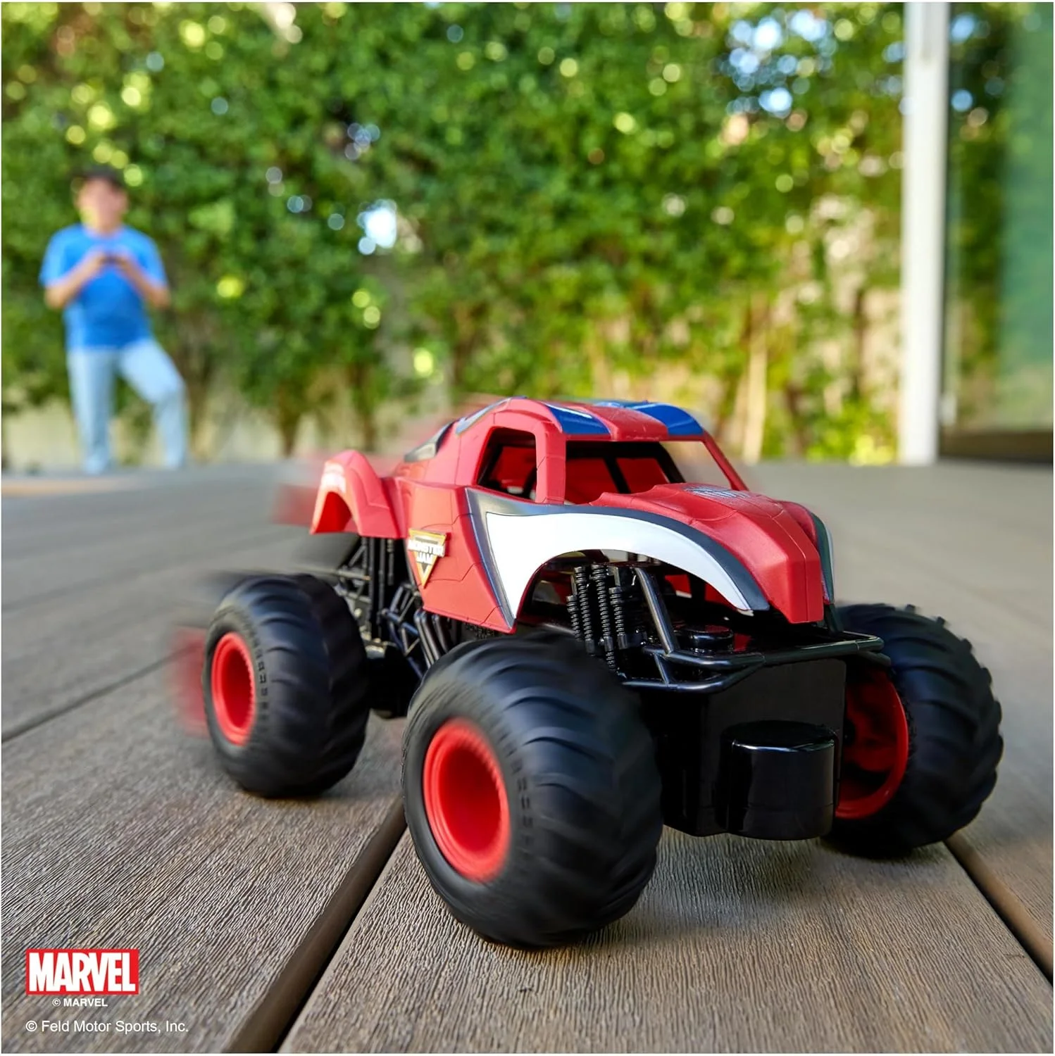 ماشین کنترلی Monster Jam، مرد عنکبوتی Marvel، مناسب فضای داخلی و خارجی، مقیاس 1:24، 3+ سال