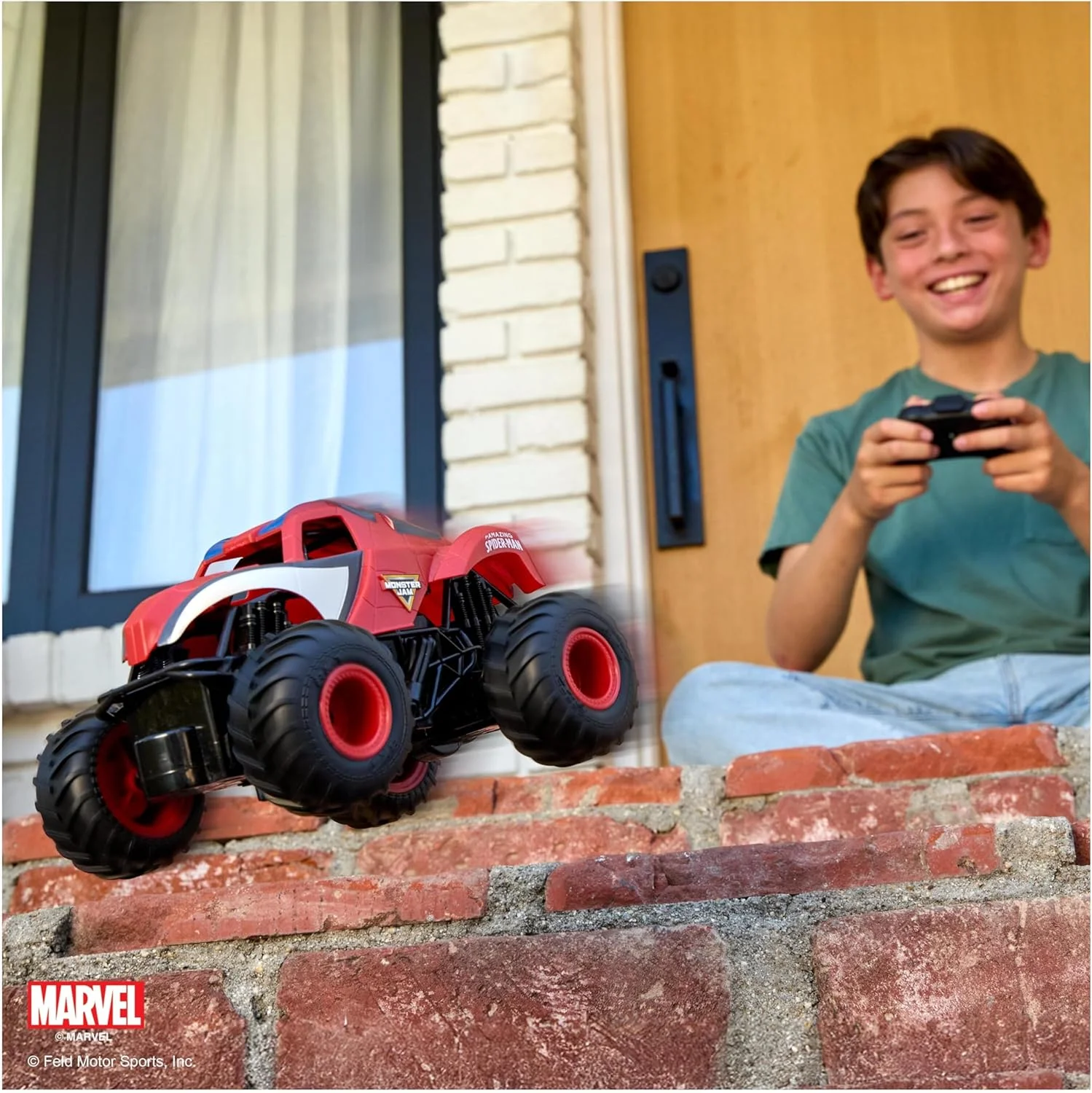 ماشین کنترلی Monster Jam، مرد عنکبوتی Marvel، مناسب فضای داخلی و خارجی، مقیاس 1:24، 3+ سال