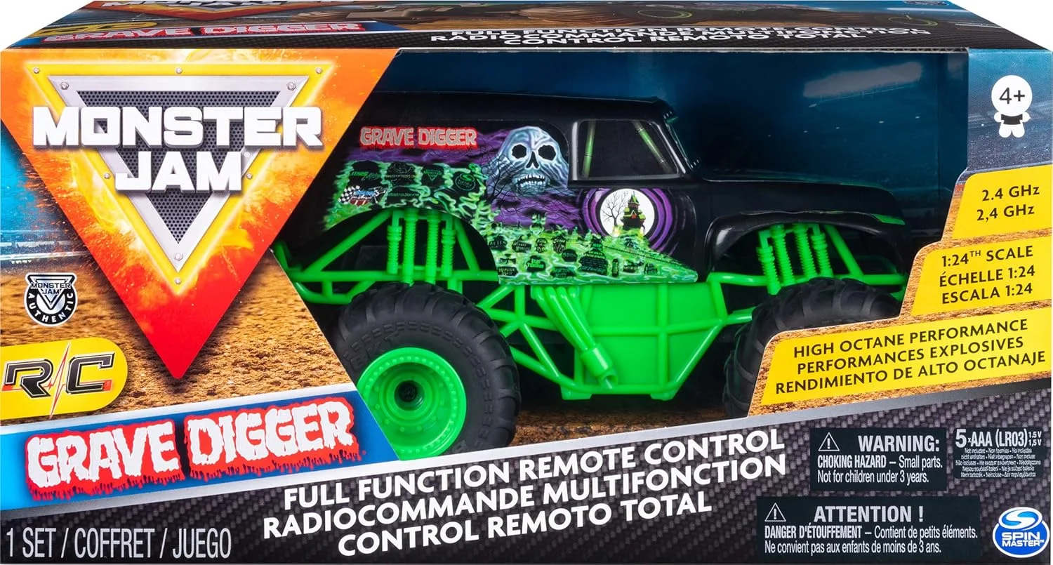 ماشین کنترلی Monster Jam مدل Grave Digger مقیاس 1:24