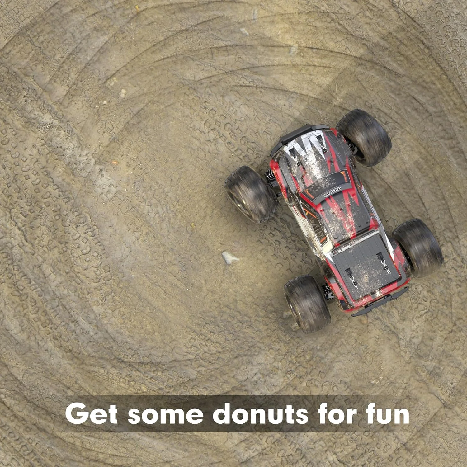 ماشین آرسی آفرود MEW4 1/16 4X4 - ماشین آرسی بادوام و مناسب مبتدیان، سرعت بالا 38 کیلومتر بر ساعت، ماشین کنترلی مانستر با 2 باتری 1500 میلی آمپر، هدیه برای بزرگسالان و پسران