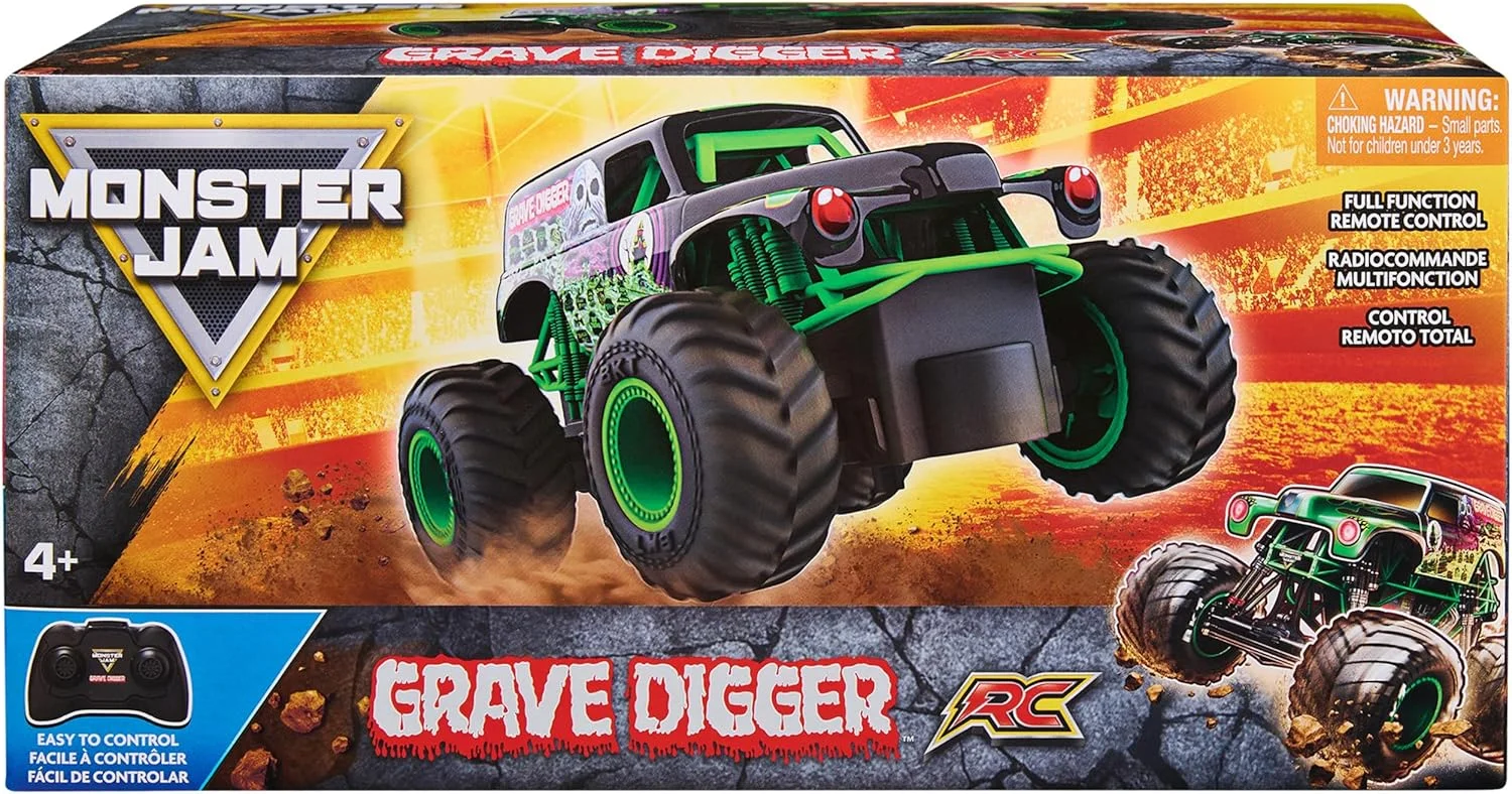 ماشین کنترلی مانستر جم (Grave Digger)، ماشین مانستر جم رسمی Grave Digger، مقیاس 1:24، 2.4 گیگاهرتز، مناسب برای 4 سال به بالا