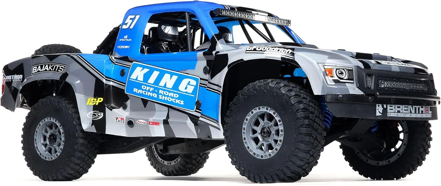 کامیون آرسی Losi Super Baja Rey 2.0 مقیاس 1/6، 4WD براشلس، کامیون بیابانی RTR، کمک فنرهای King، LOS05021T2