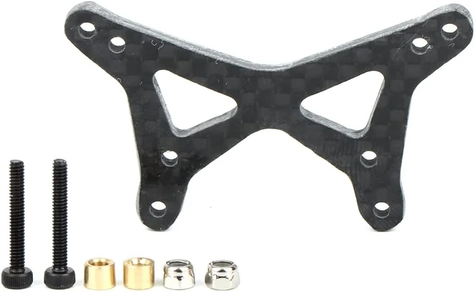 برج کمک فنر جلوی فیبر کربنی ماشین مسابقه ای LCX Racing RC با ماشینکاری CNC برای باگی مینی B و کامیون استادیومی مینی T مقیاس 1/16 و 1/18 لوسی، قطعات و لوازم جانبی ارتقا یافته