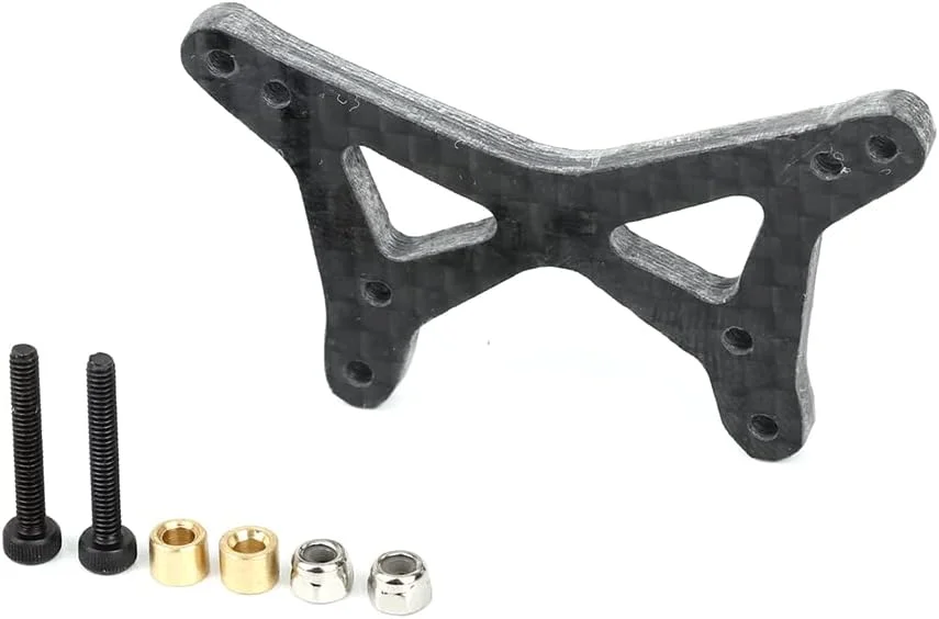 برج کمک فنر جلوی فیبر کربنی ماشین مسابقه ای LCX Racing RC با ماشینکاری CNC برای باگی مینی B و کامیون استادیومی مینی T مقیاس 1/16 و 1/18 لوسی، قطعات و لوازم جانبی ارتقا یافته