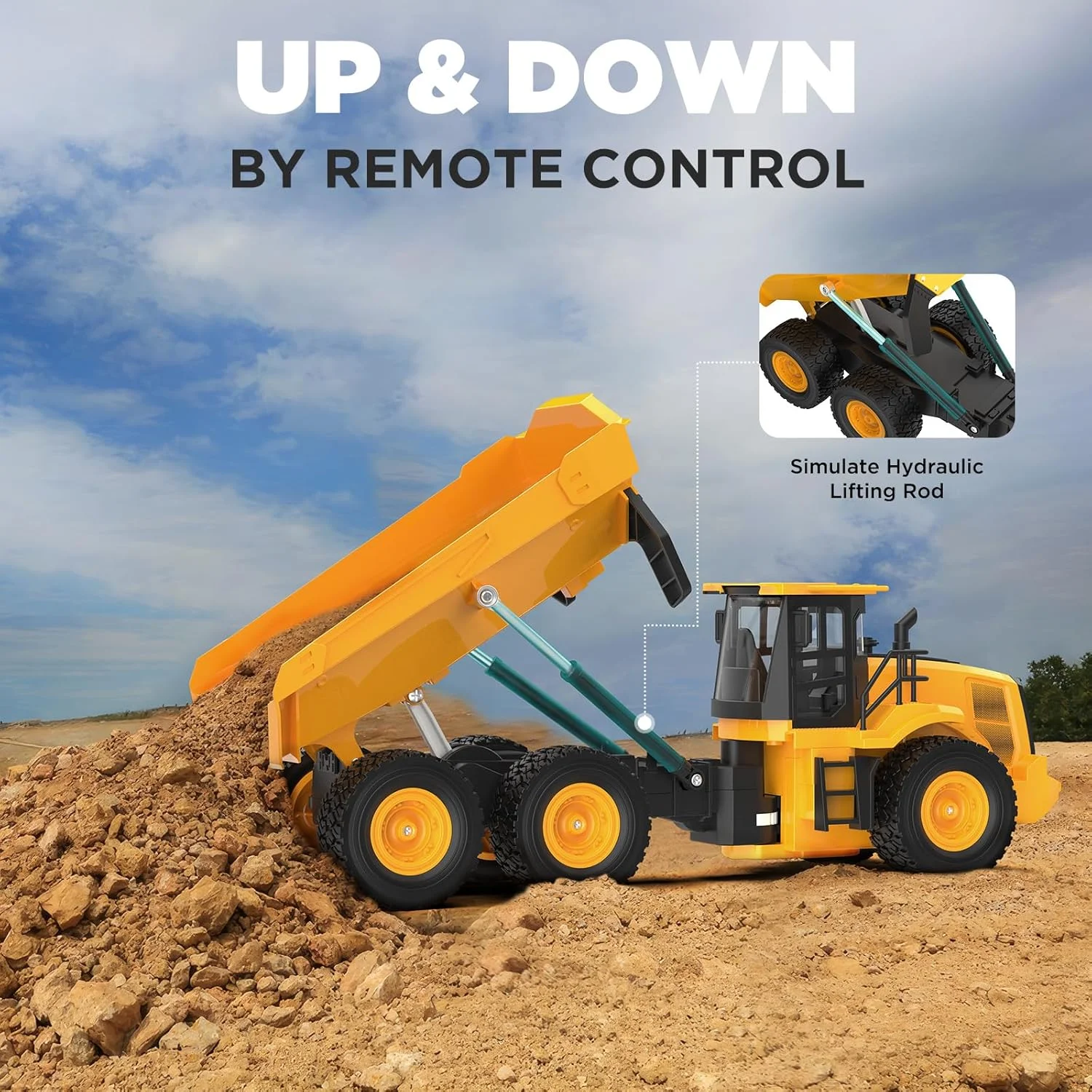 کامیون کمپرسی فلزی قدرتمند 9 کاناله KIDDITOY - اسباب بازی های ساختمانی کنترلی از راه دور برای کودکان [به روز شده 2025]