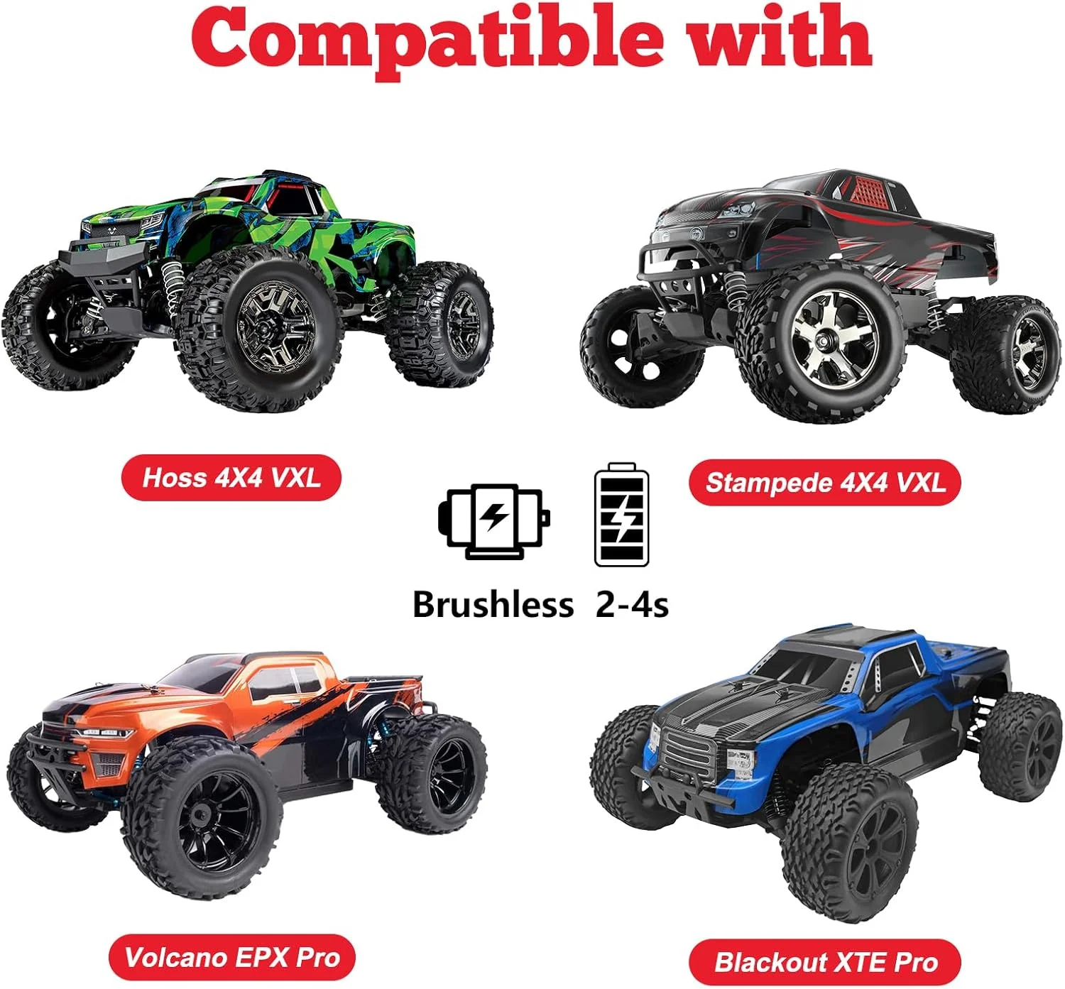 لاستیک و رینگ های چسبانده شده ماشین آرسی مانستر تراک HobbyPark مناسب برای Arrma Granite Voltage MEGA 2WD 4X4 V3 3S BLX Brushless 1/10 Big Rock، مجموعه 4 عددی…