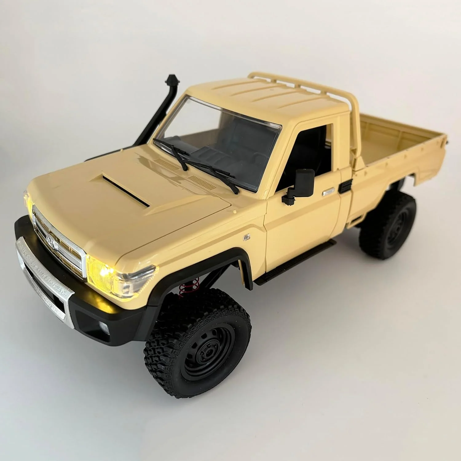 ماشین کنترلی صخره نورد، کامیون آرسی 4x4 مقیاس 1/12 تویوتا لندکروزر، پیکاپ آفرود با فرمان متناسب، 2 سرعته RTR، مناسب تمام سطوح، موتور 280، دارای 2 باتری، ماشین سرگرمی MN82