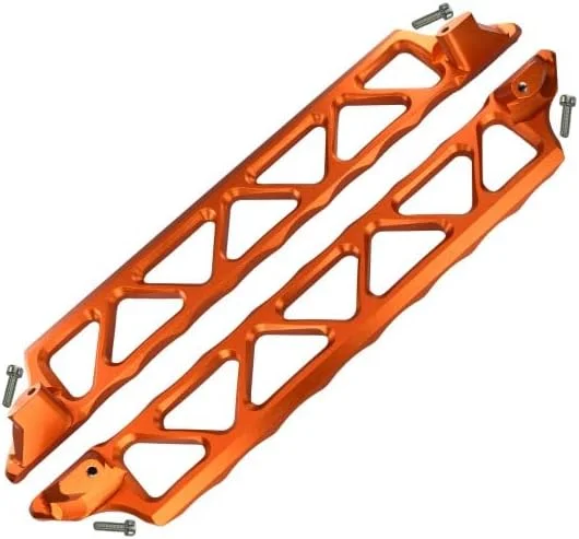 محافظ جانبی آلومینیومی GPM برای تراکسس 1:5 X Maxx 6S / X Maxx 8S / XRT 8S مانستر تراک - ست 2 عددی نارنجی